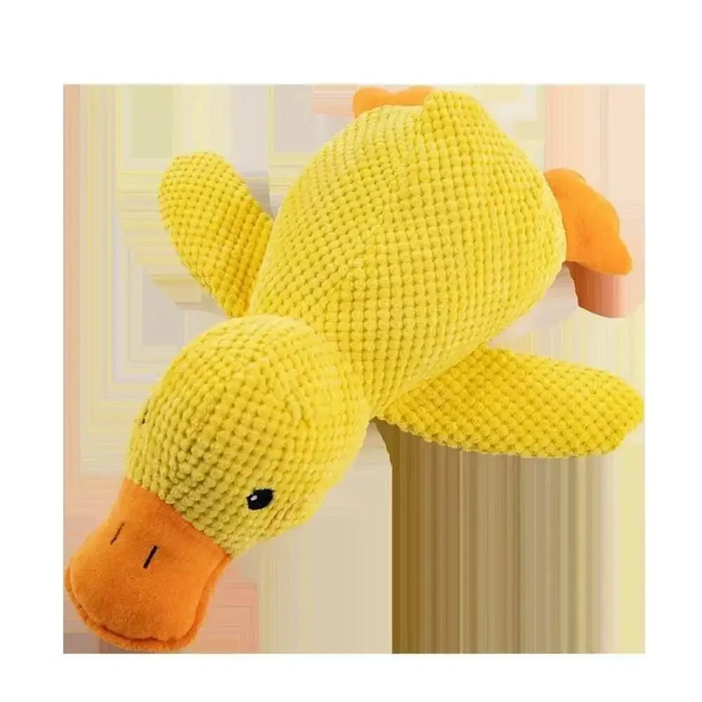 Dog Toy Plush Companion Sleeping Duck Bite Resistant Teeth Grinding Sound Relief